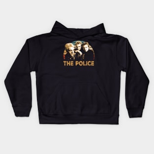 Walking Line Embrace The Polices Unique Blend of Rock, Reggae, and New Wave Genres Kids Hoodie